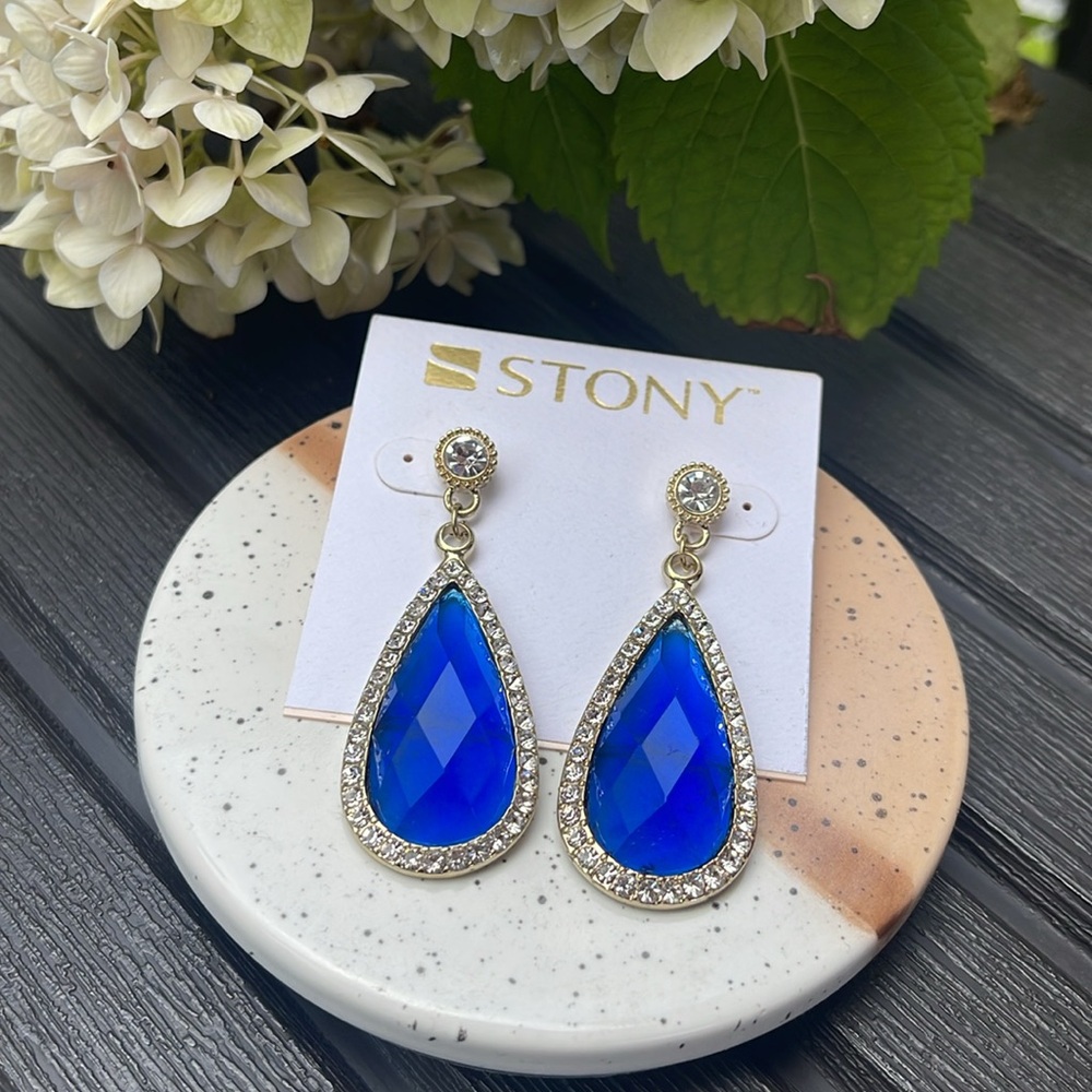Sapphire Blue Statement Earrings